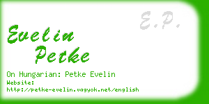 evelin petke business card